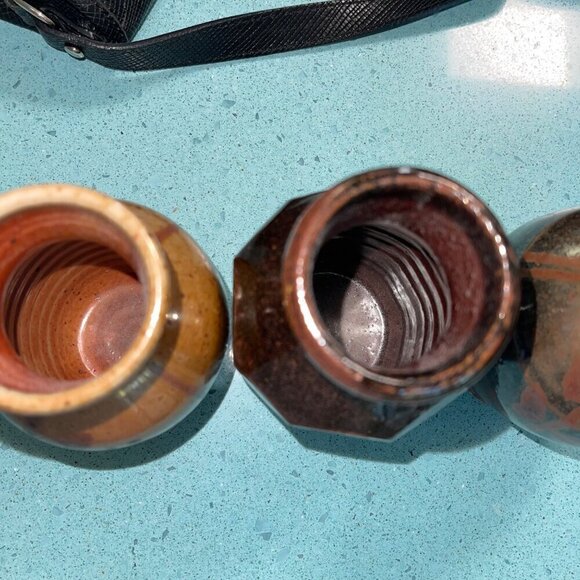 Pottery Vases Set of 3 Handmade Vermont - Picture 7 of 8